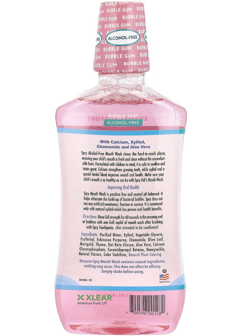 سبراي غسول الفم البخاخ للأطفال، يدعم مينا الأسنان، خالي من الكحول، طعم العلكة الطبيعي، 16 أوقية سائلة (473 مللي) - Image 2